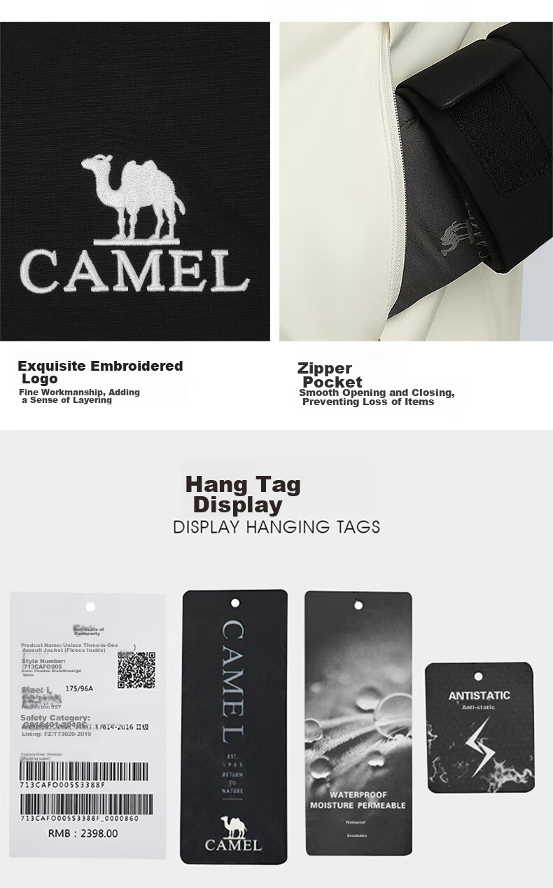 Женская ветровка CAMEL, демисезонная, трехслойная, для активного отдыха, туризма и хайкинга, ветрозащитная, водонепроницаемая, размер XXL, цвет белый