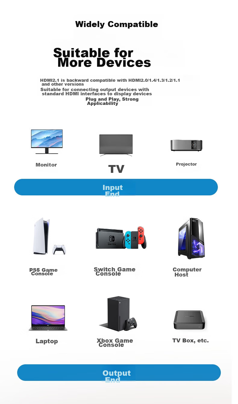Кабель Kaiboer A Series HDMI 2.1, 1.5 метра, черный