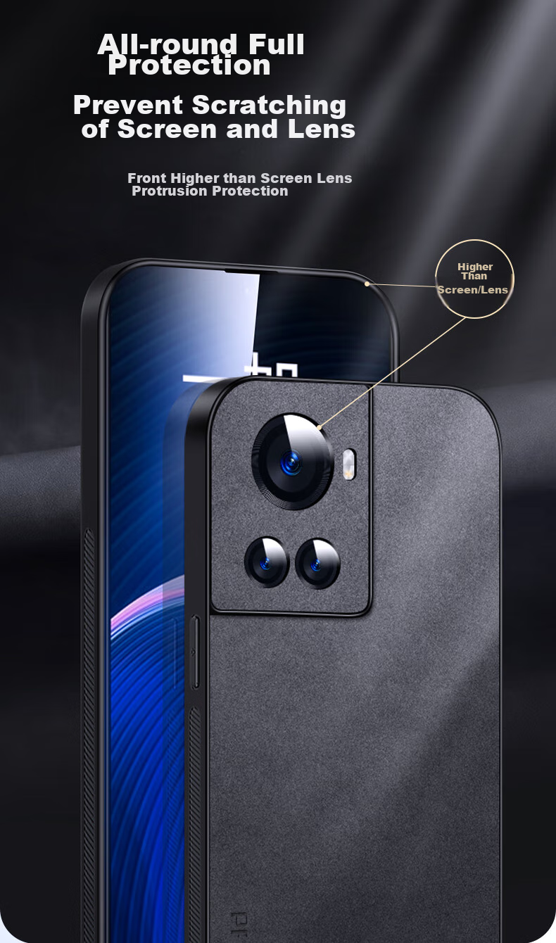 Чехол для телефона Shangsu, совместимый с OnePlus ACE, защитный, противоударный, с защитой всей линзы, мягкий чехол, простой роскошный чехол из силикона с внешней оболочкой из овечьей кожи, кожаный чехол для женщин и мужчин, серый