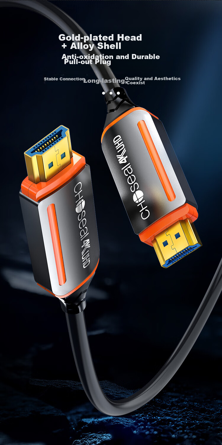 Оптический кабель CHOSEAL HDMI 2.0, 4K@60Hz, 3D, 30 метров