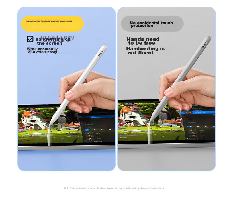 Емкостный стилус Smorss для iPad, альтернатива Apple Pencil, с Bluetooth, цифровым дисплеем, магнитным двойным зарядным устройством, сенсорная ручка для рисования для iPad Air 5/Pro/Mini