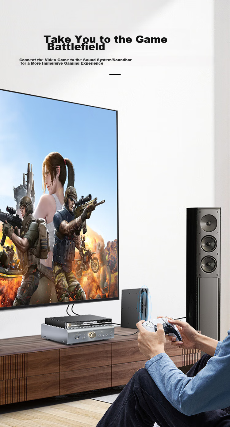 Цифровой оптический аудиокабель CHOSEAL QS1106A, 3 метра, для ТВ, DVD, проектора, усилителя, домашнего кинотеатра, SPDIF