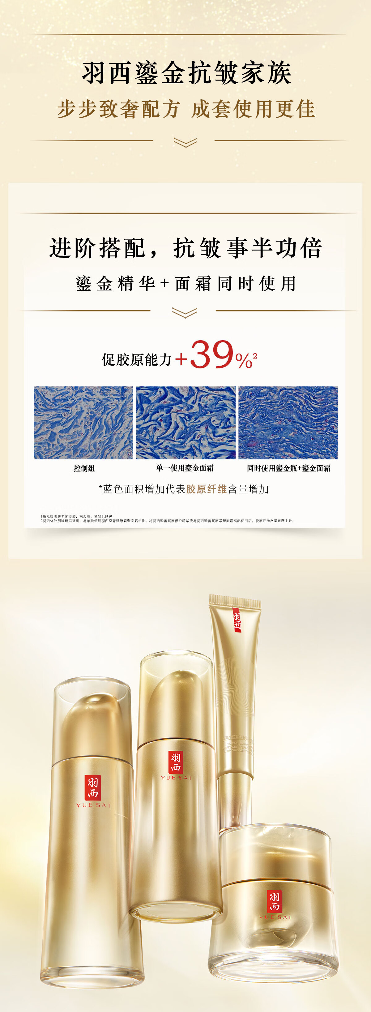 羽西鎏金面霜50ml玻色因抗皱紧致保湿护肤品礼盒女神节礼物送女友