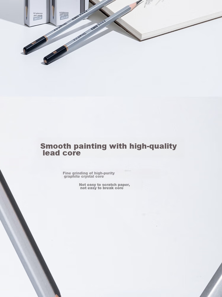 Карандаши чернографитные Deli HB Premium Art Drawing Pencils, 12 шт. в коробке, HB, деревянные, шестигранные, артикул RK3-HB