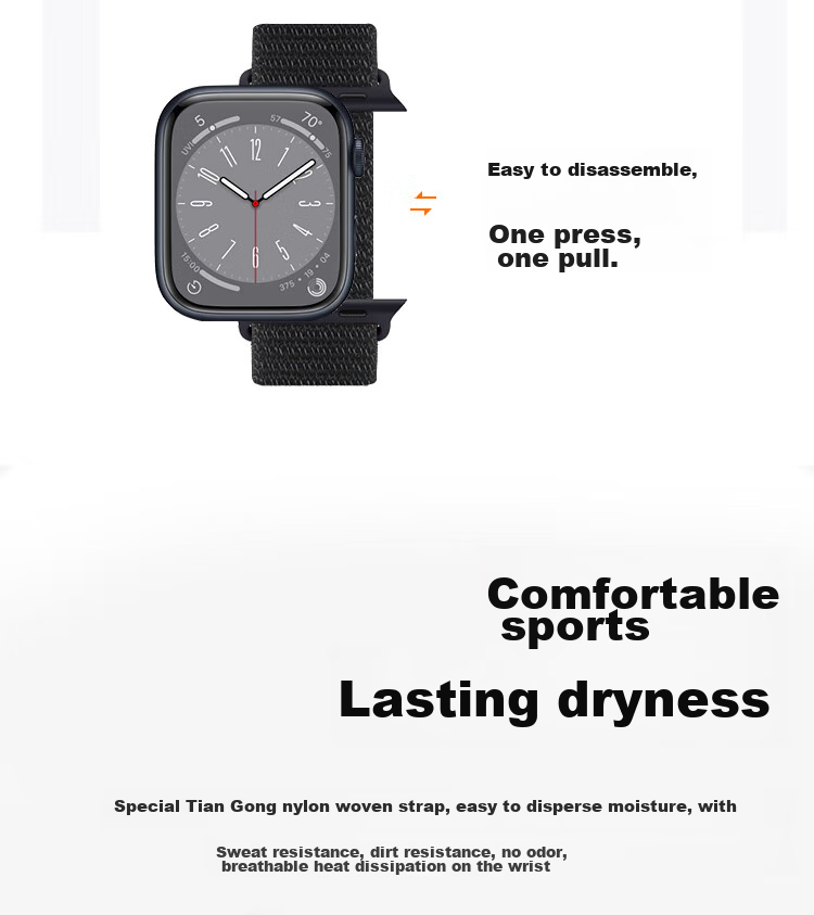 Ремешок MSSM для Apple Watch, нейлоновый плетеный, с магнитной застежкой, цвет "Звездная пыль", 38/40/41/42 мм
