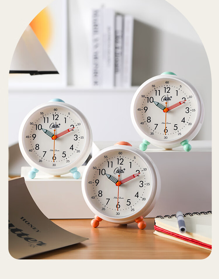Будильник Compas Desktop Alarm Clock 2233 Orange для детей и студентов, простой настольный будильник, оранжевый