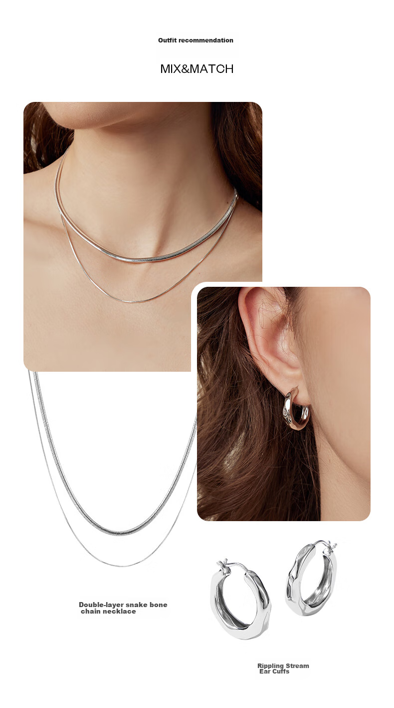Серьги Arsis [Xu Yan's Choice] Versatile Flowing Earrings, универсальные, для подруги, подарок на Новый год и День святого Валентина