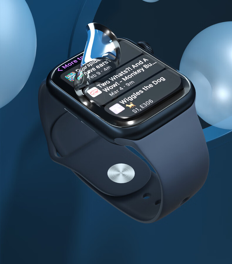Защитная пленка Lanxingxiansheng для Apple Watch Series 7/8/9 45 мм, ультратонкая HD, защита от отпечатков пальцев, мягкая пленка