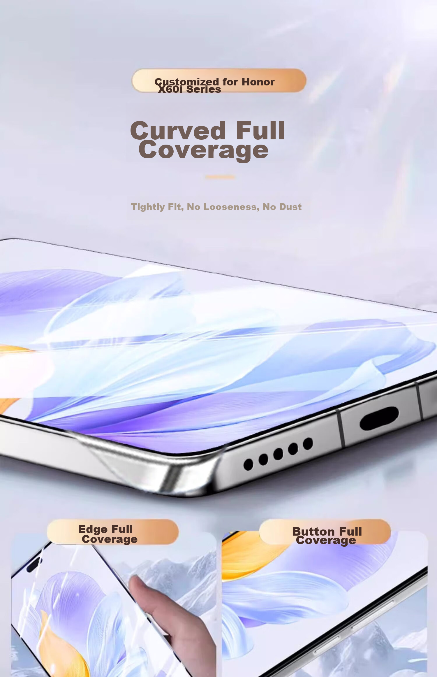 Чехол для Honor X60i, POZZO, прозрачный, противоударный, противоскользящий, ультратонкий, защита камеры, простой стиль, стиль Instagram