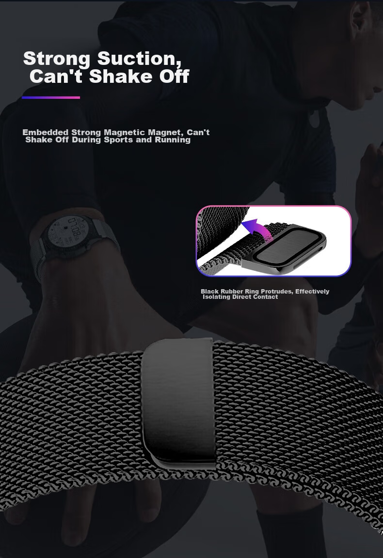 Ремешок Stiger Milanese для Huawei Watch 5/4/GT6/5/4/3/2/Pro, Honor Magic2, OPPO Watch 4 Pro, Титановый Серый, 22мм
