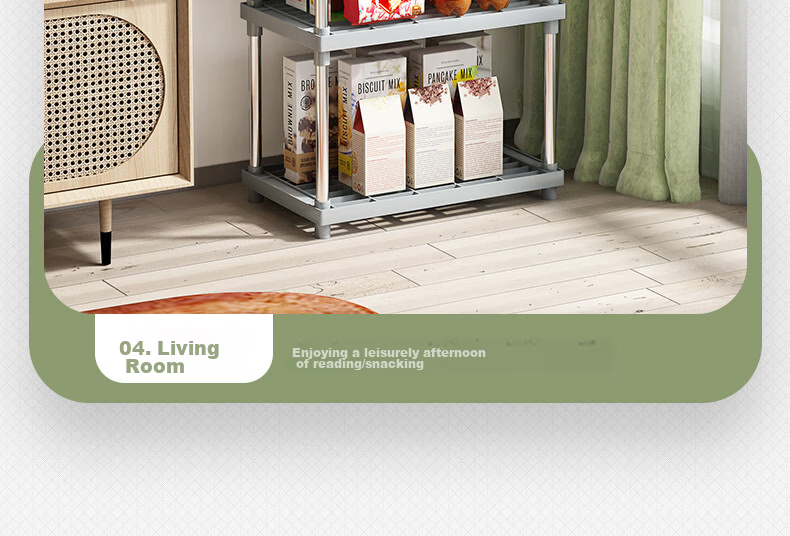 Этажерка Leaijia, многоуровневая напольная полка для хранения, многофункциональная полка для ванной комнаты, кухни, гостиной, спальни, прихожей, 4 яруса