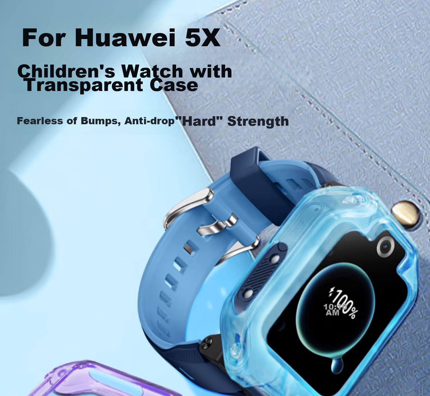 Ремешок для умных часов Iboann из силикона для Huawei Children's Smartwatch 5X/5XPro, спортивный, для студентов, цвет: вишневый цветущий