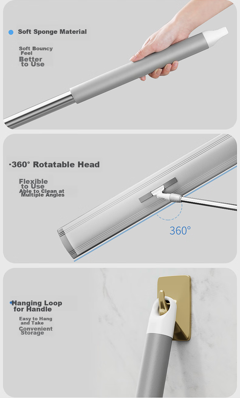 Швабра Joybos Commercial Extra-Large Flat Mop, 90 см, 4 тряпки, бытовая универсальная швабра для уборки, швабра для пола