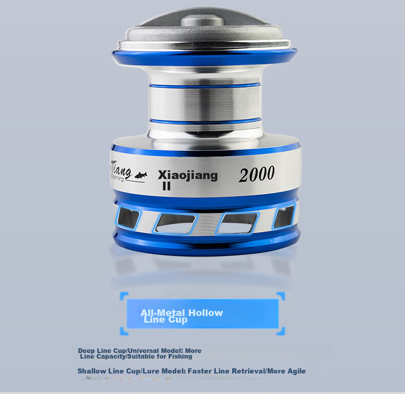Рыболовная катушка GW 5000 Deep Line Cup Flashing Second Generation, спиннинговая, для ловли на блесну и рок-фишинга, с поплавком, снасти для рыбалки