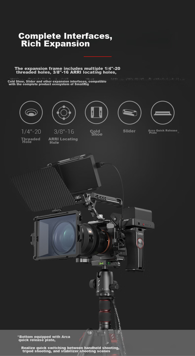 Комплект для расширения камеры SmallRig 3667B, клетка для Sony A7m4/A74/A7S3/A7R5/A1, полнопокрывный каркас, аксессуары для фотосъемки