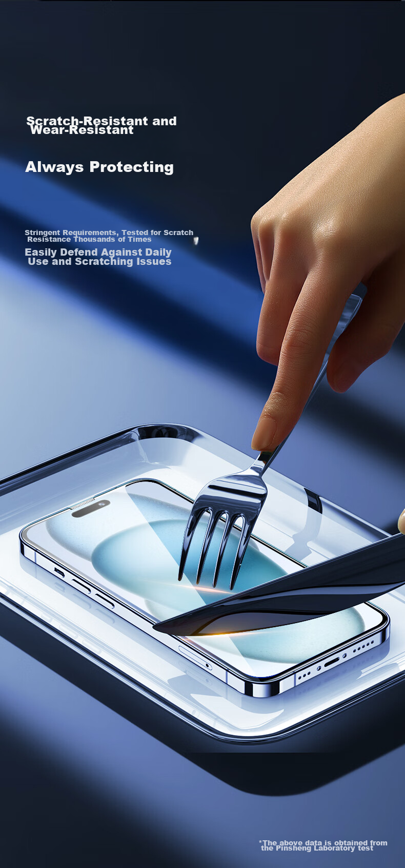Защитное стекло PISEN для iPhone 15 Pro Max, полное покрытие Corning Glass, HD Clear, пыленепроницаемое, антиотпечатки, ударопрочное, 1 шт.