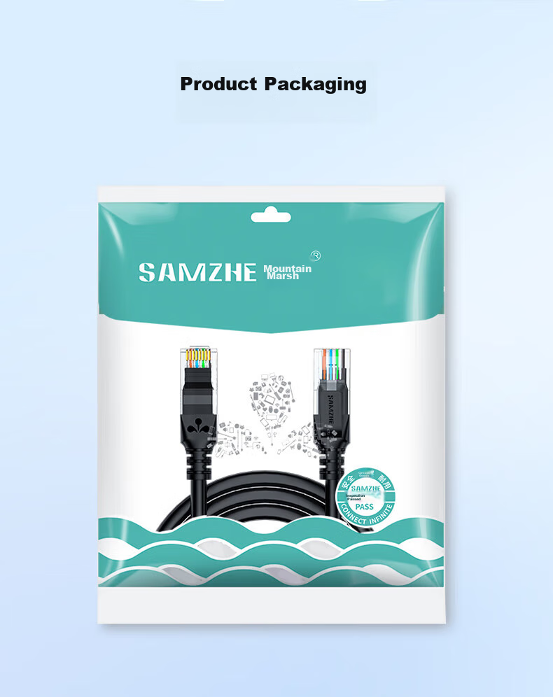 Сетевой кабель SAMZHE Cat5e Gigabit Ethernet, 1.5 метра, черный, SH-1015