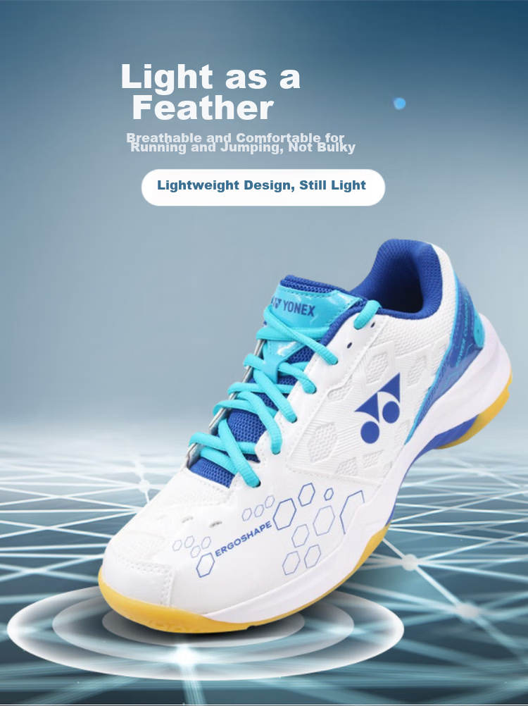 Кроссовки для бадминтона YONEX SHB101CR, мужские и женские, дышащие, амортизирующие, светло-голубые, размер 39