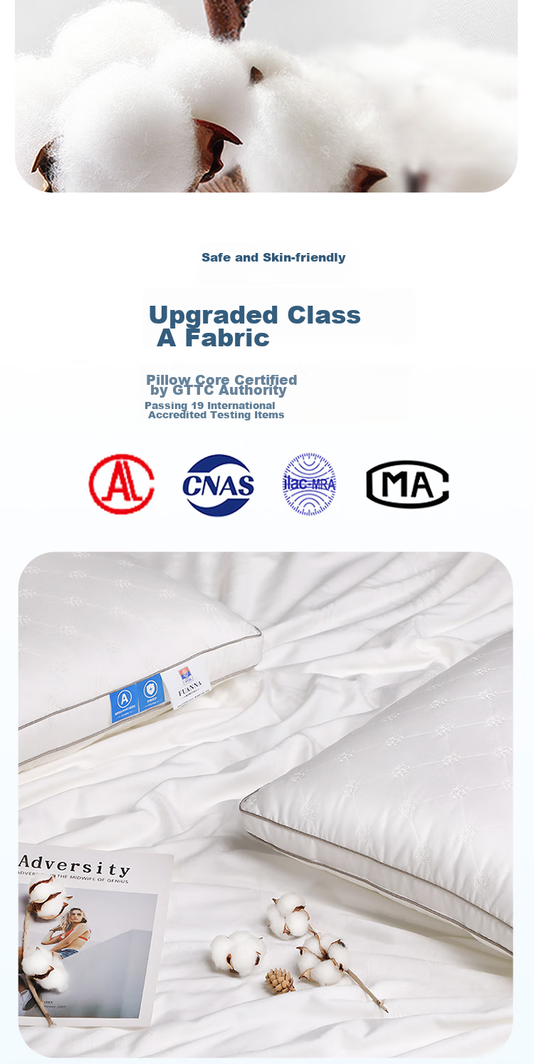 Подушка FUANNA Hotel Pillow Fiber Soft Pillow, 70x45 см, 1 шт.