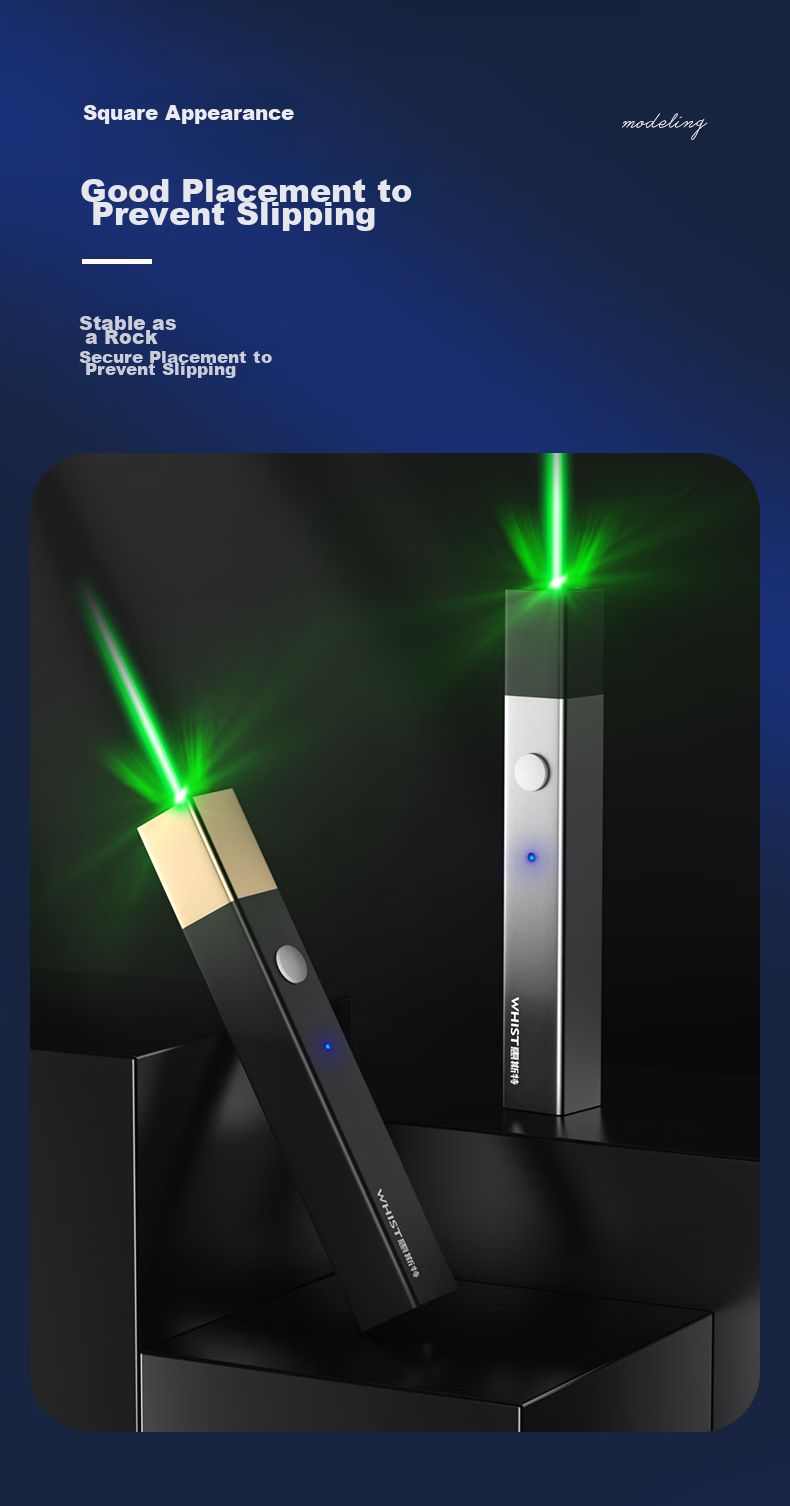 Лазерная указка Whist A9 Black Gold, мощная, USB-зарядка, зеленый луч