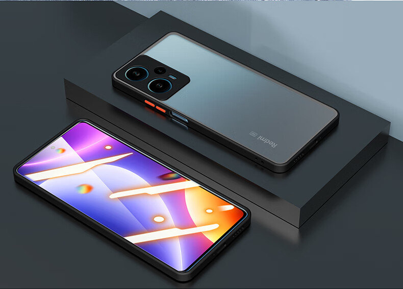 Чехол для Xiaomi Redmi Note 12 Turbo HotFire, противоударный силиконовый с защитой объектива, простой стиль, контрастные цвета