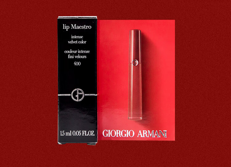 阿玛尼（ARMANI）红管丝绒唇釉400#  阿玛尼红 丝绒哑光显白口红 1.5ml便携装