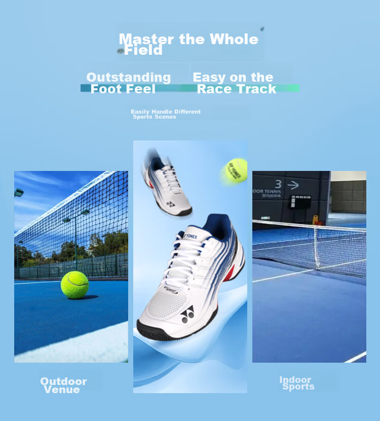 YONEX Теннисные кроссовки, противоскользящие, амортизирующие, профессиональные спортивные кроссовки для соревнований и тренировок SHTTWGCEX, белый/красный, размер 43