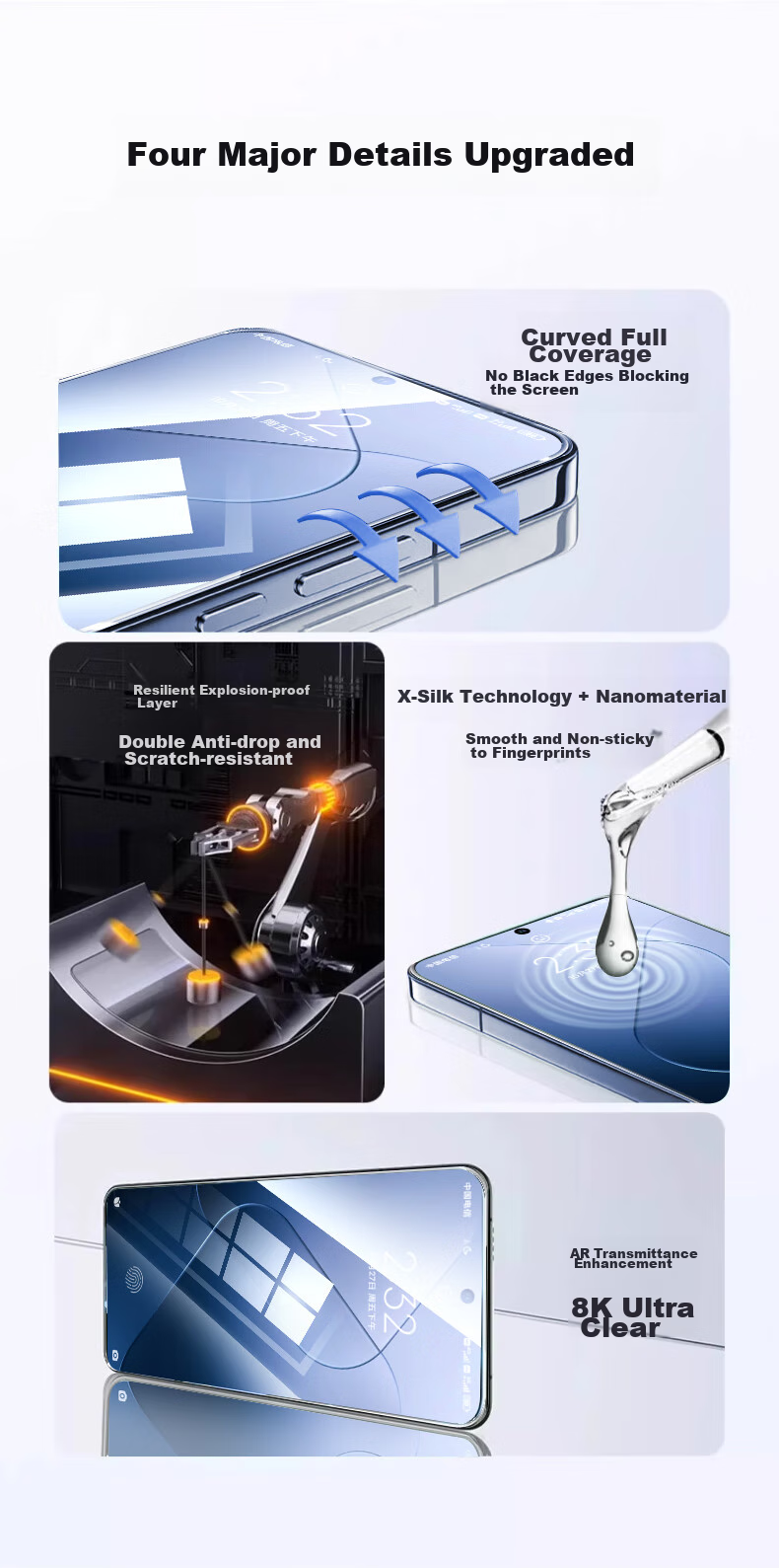 Защитная пленка DIVI для Xiaomi 14 Pro/Ultra, Xiaomi 15 Pro/Ultra, закаленное стекло, мягкая пленка, полноэкранная защита, HD Clear, защита от отпечатков пальцев