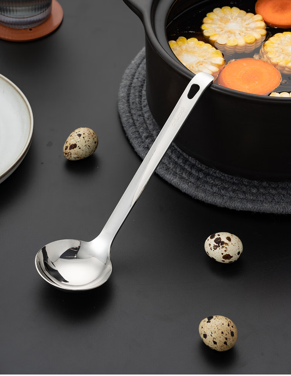 Onlycook 316L Нержавеющая сталь, большая суповая ложка для горячего горшка, бытовая сервировочная ложка для риса, каши, лапши, супа и блюд