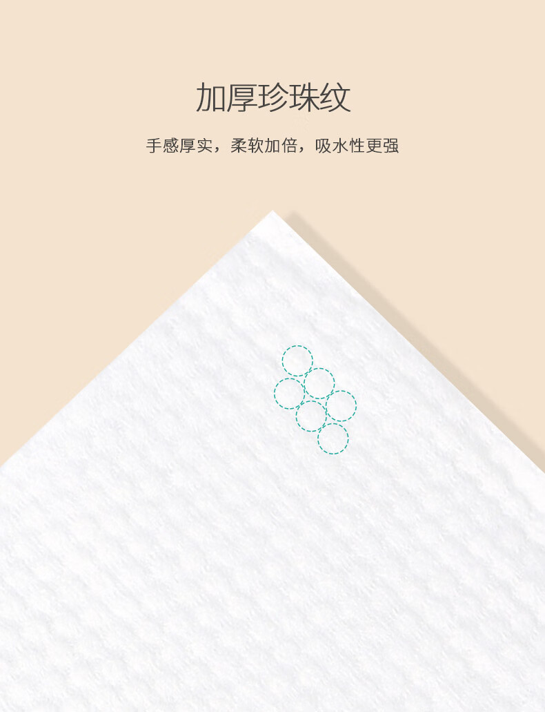 老棉农 洗脸巾一次性女棉柔巾擦脸巾加厚洁面巾化妆棉卸妆棉面巾纸网红美容巾 卷式珍珠纹250克1卷(22cm*20cm）