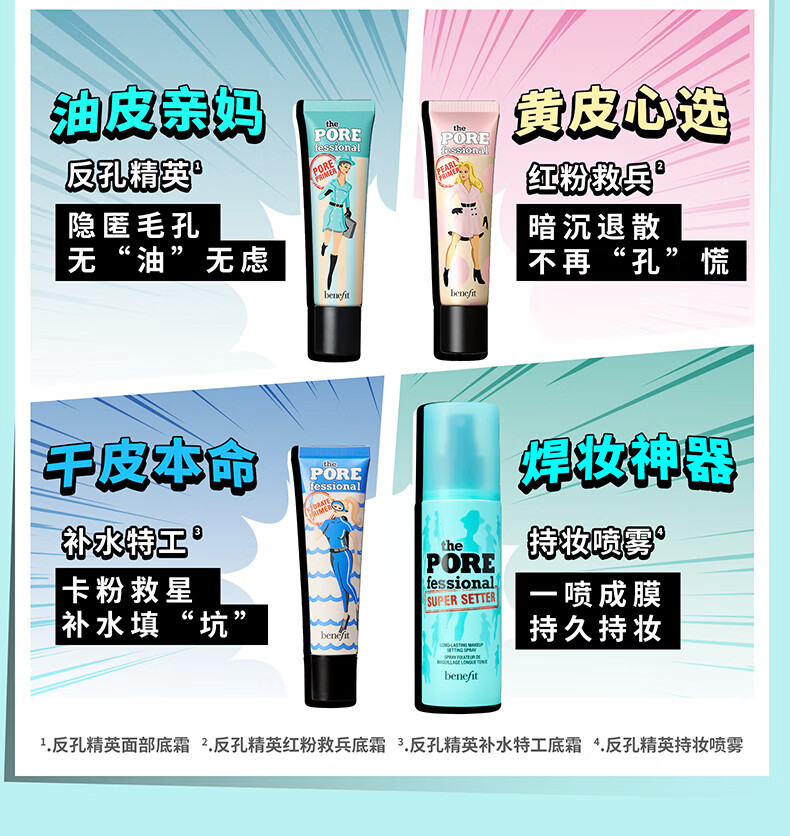 贝玲妃（Benefit）反孔精英面部底霜22ml隔离霜妆前乳底妆控油遮瑕毛孔隐形提亮肤色