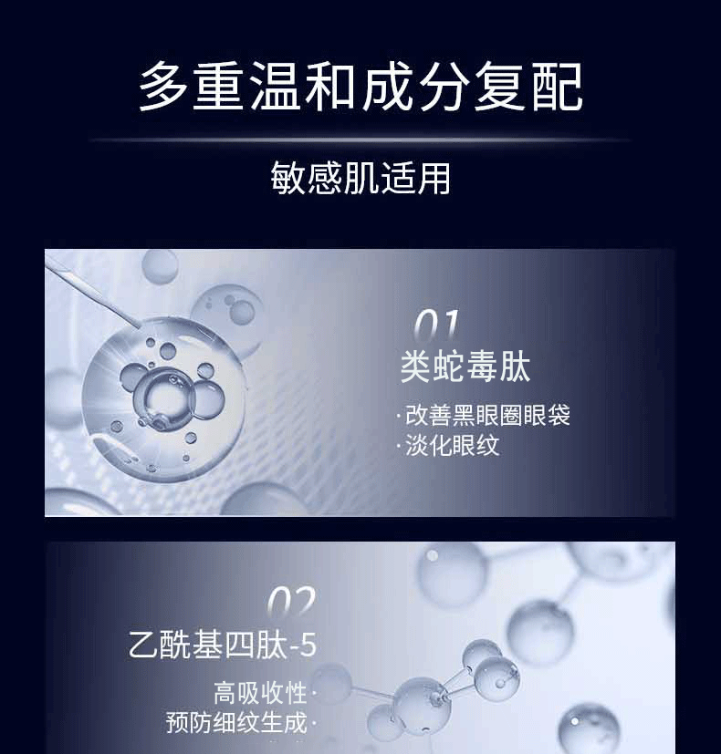 广药白云山 类蛇毒眼霜眼袋黑眼圈淡化细纹脂肪粒鱼尾纹提拉紧致眼纹男士女30g