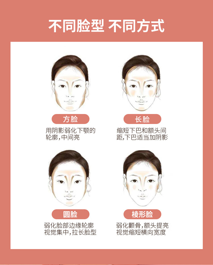 悠珂思（ukiss） 修容刷散粉斜角高光腮红遮瑕阴影鼻影晕染初学者便携化妆刷工具