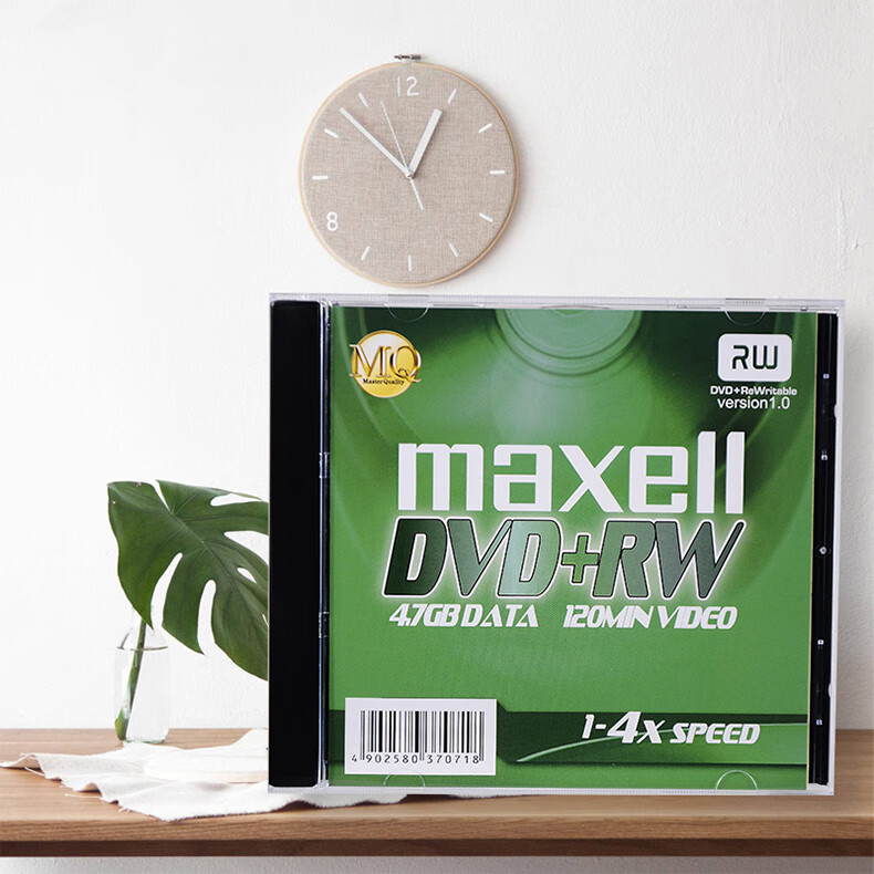 DVD+RW диски Maxell, 4x, 4.7 ГБ, 1 шт. в упаковке, запись и стирание данных