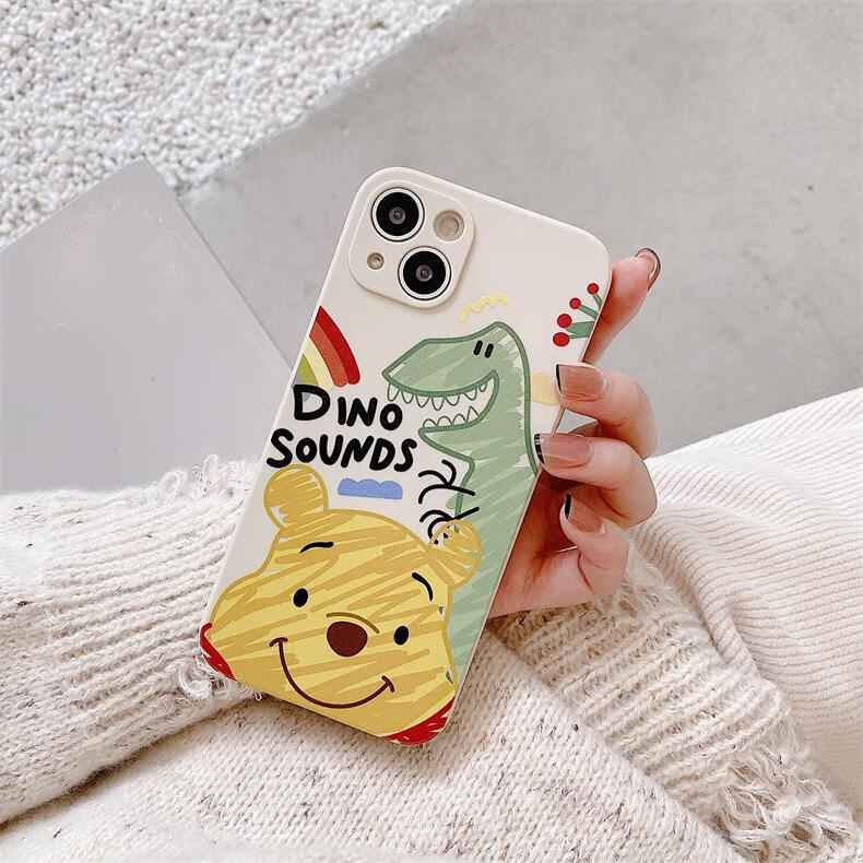 Силиконовый чехол ZiTai для iPhone 11, защитный чехол с ярким дизайном "Винни Пух", противоударный мягкий чехол, 6.1 дюйма, белый