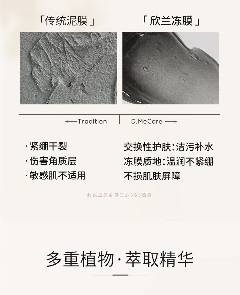 do me care 欣兰 清洁涂抹式面膜浮离粉刺黑头温和清洁控油祛痘水润 【大容量】500g