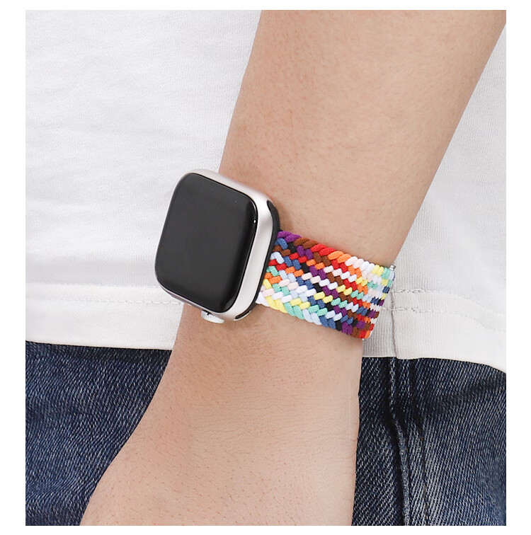 Ремешок MSSM для Apple Watch Series 11/Ultra 3/S10/9/8/SE3, нейлоновый плетеный, цвет "Камуфляж", размер 44/45/46/49 мм