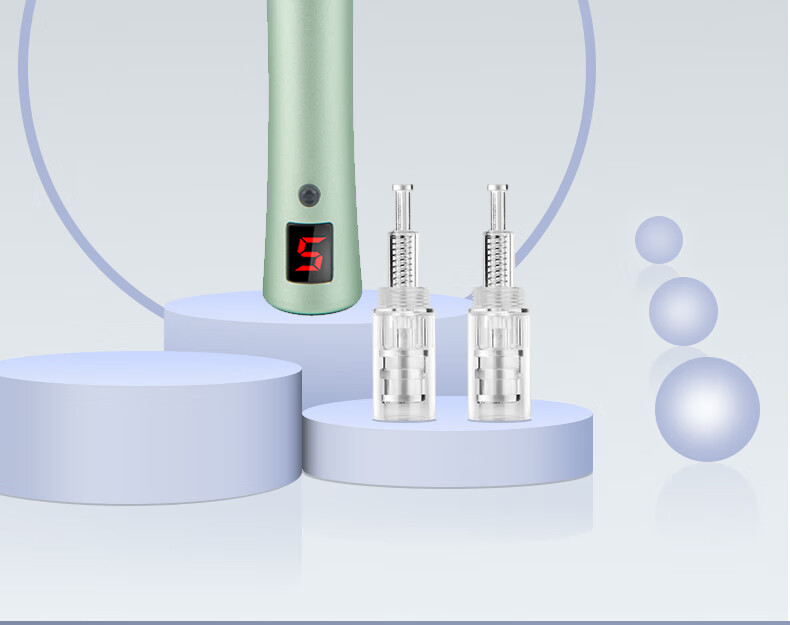 白蒂诗 头皮电动纳米微晶微针导入仪脱增激活毛囊仪器MTS中胚生头发机器滚轮针 仪器+20个硅晶（0.5硅晶）