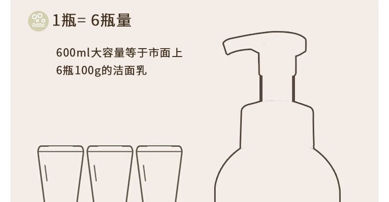 海洋主义（Socus） 男士洗面奶深层清洁清爽温和不紧绷泡沫氨基酸洁面乳男士护肤品 600ml