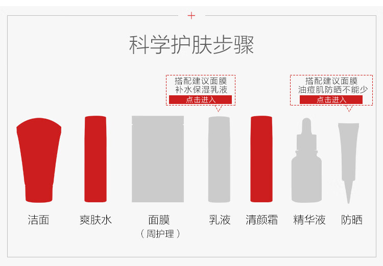 薇诺娜净痘清颜洗面奶+爽肤水+面霜水乳护肤品套装化妆品节日礼物