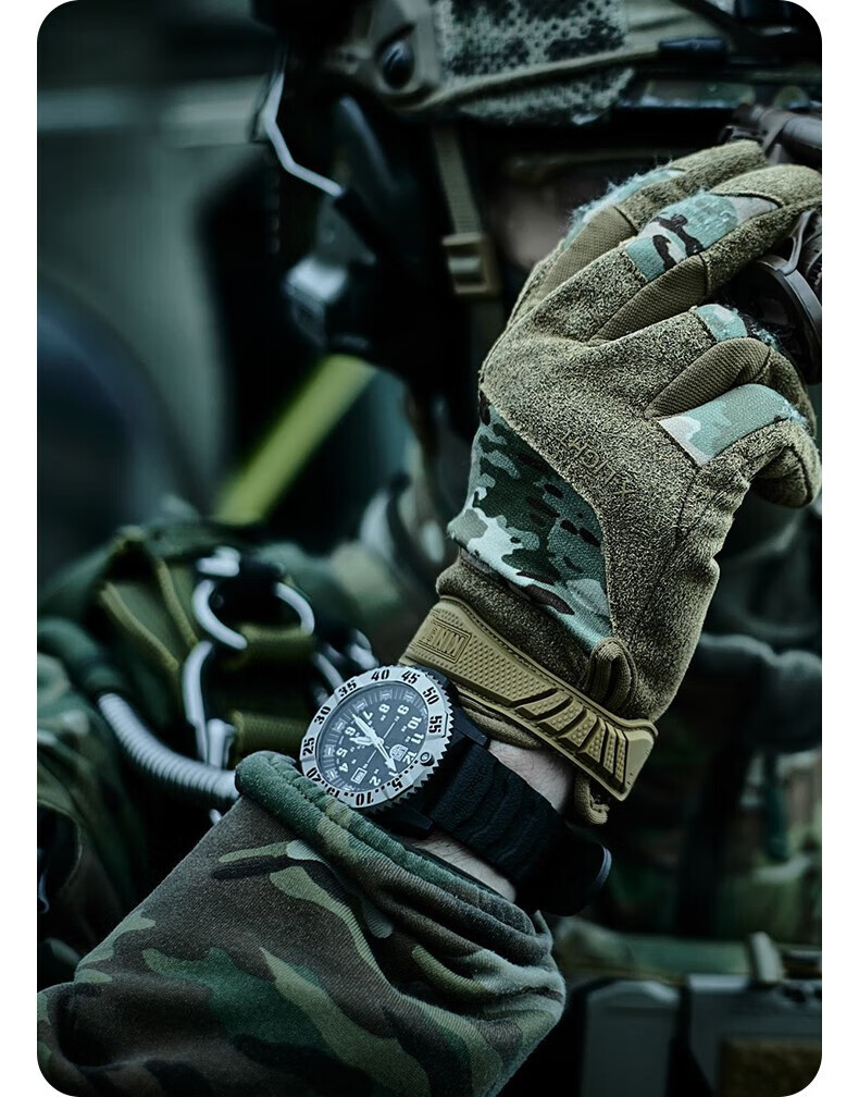 Швейцарские часы Luminox Military Standard 3351, мужские, спортивные, кварцевые, водонепроницаемые до 300 м, с резиновым ремешком, корпус из углеродного волокна