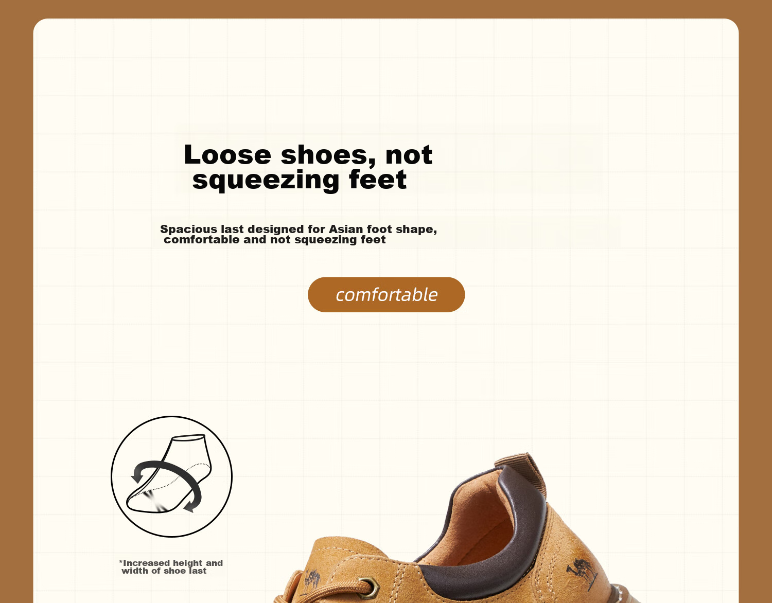 Мужские ботинки CAMEL, низкие, кожаные, повседневные, модель G15A076064, цвет Camel, размер 42