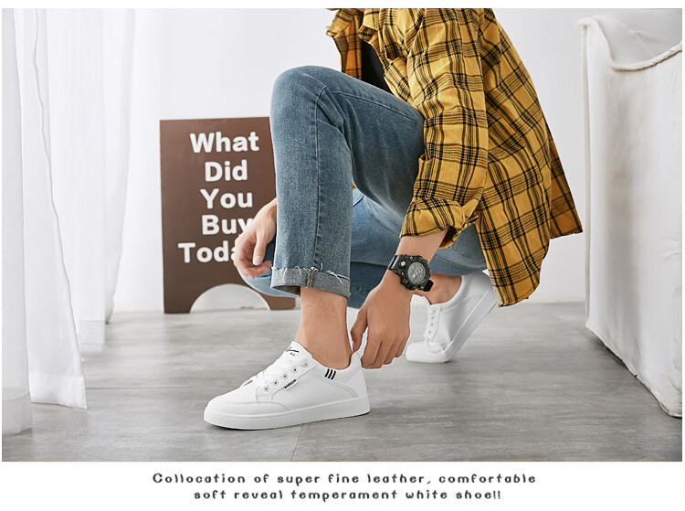 Кроссовки Warrior Casual Shoes for Men, классические белые кеды, универсальные кроссовки для скейтбординга, мужская уличная удобная легкая спортивная обувь, дышащая мужская обувь WXY-L319N Белый и черный размер 42