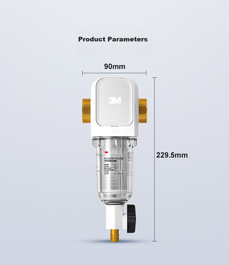 3M MODERN-40GR Система фильтрации воды для дома, предварительный фильтр, кран для всего дома, импорт из Германии, не требует замены картриджа