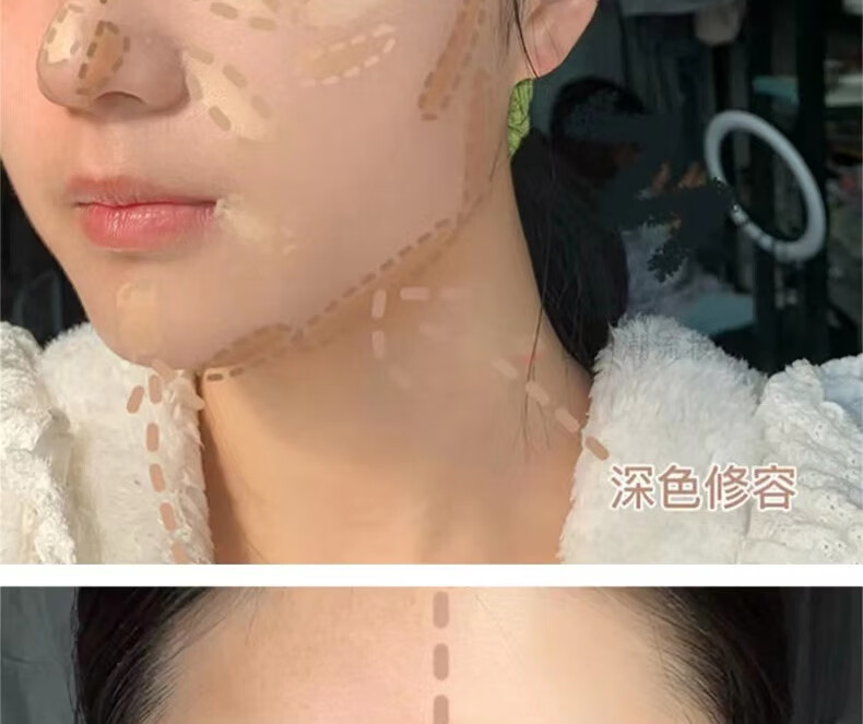 STAC三色遮暇盘修容粉饼脸部斑点痘印遮盖痘黑眼圈滋润保湿JX遮瑕膏15g