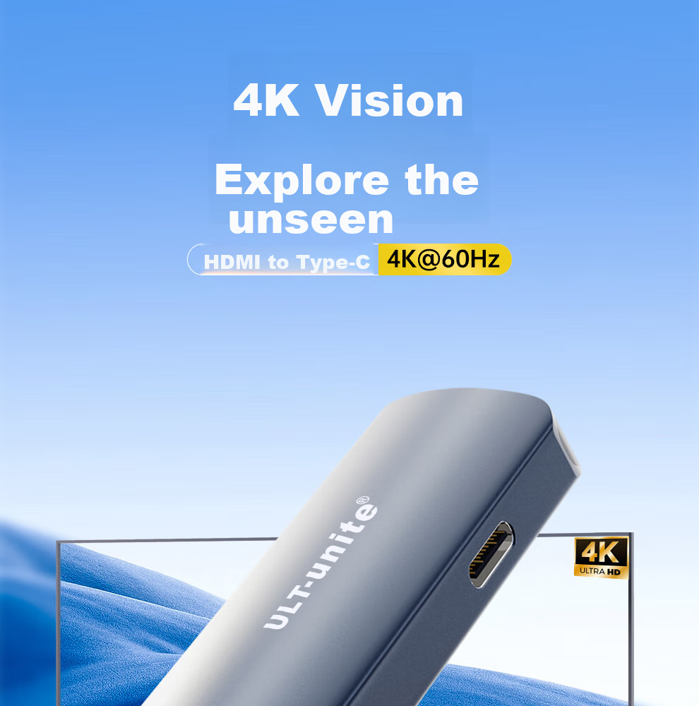 Переходник ULT-unite HDMI - Type-C, 4K@60Hz, для ноутбуков, ПК, PS5