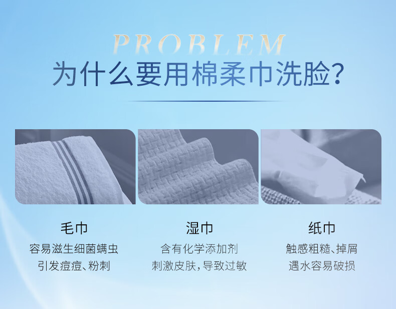 舒蔻Silcot尤妮佳 纯棉柔巾 柔韧耐用 一次性洗脸巾洁面巾化妆棉卸妆巾 60抽
