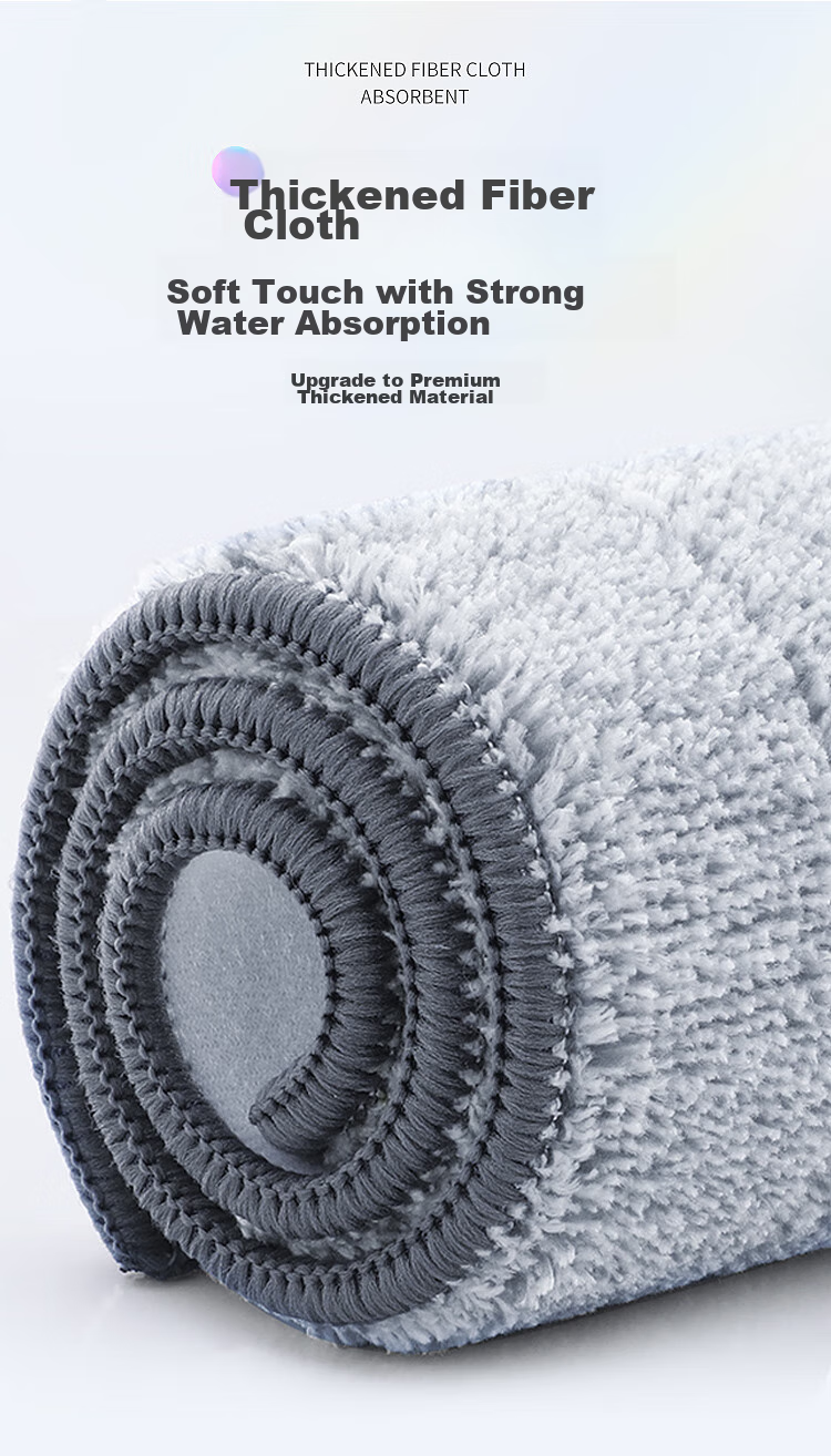 Швабра Jiabangshou Flat Mop, 50см, 4 насадки, без ручной стирки, для уборки полов, универсальная