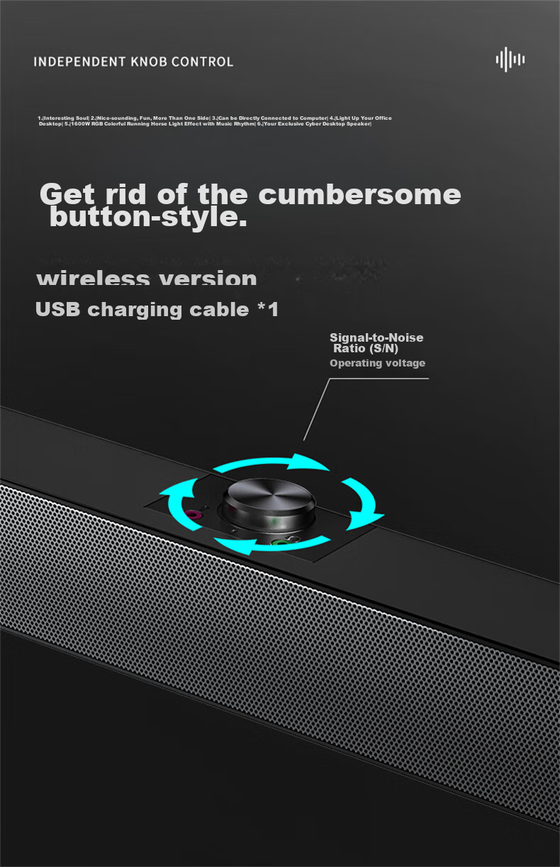 Колонки SADA V-183 Bluetooth/USB с микрофоном, мини-сабвуфер, настольные, проводные, черный