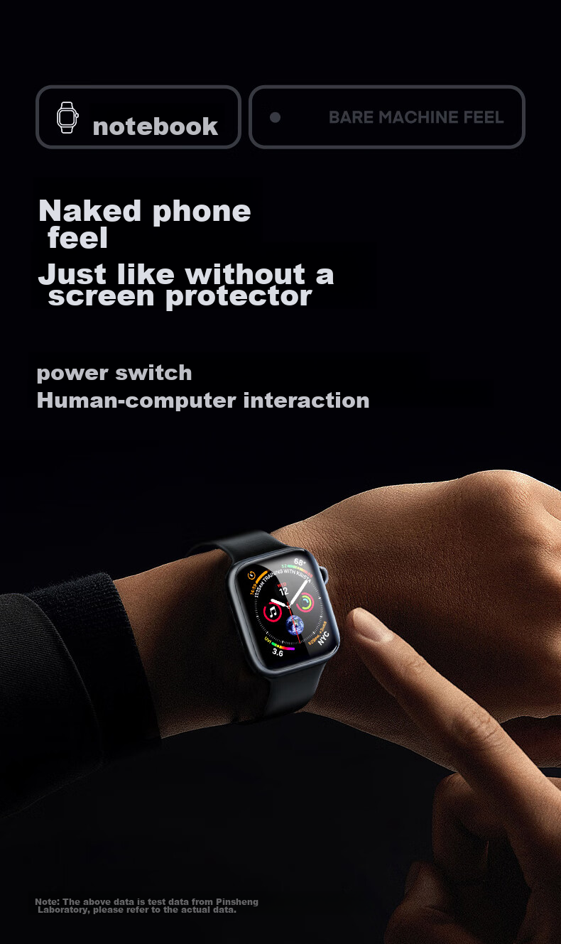 Защитная пленка PISEN для Apple Watch SE3/S9/8/7, гидрогелевая, 45/44 мм, HD, антицарапийная, 2 шт.